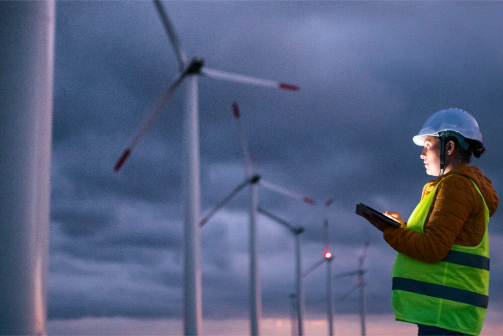 Engineer at a wind farm