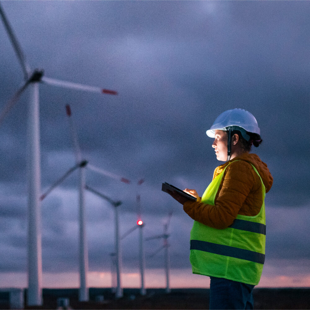 Engineer at a wind farm